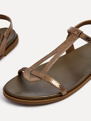 Bronze - Linzi Luxor Texturierte T-Bar-Sandalen​​​​​​​ - Bild 4 von 5