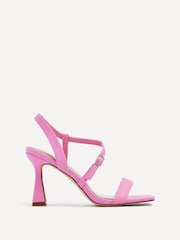 Linzi Pink Klass Open Toe Flared Heel Sandals - Image 3 of 6