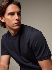 Black Textured T-Shirt - Image 1 of 8