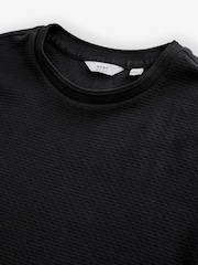 Black Textured T-Shirt - Image 8 of 8