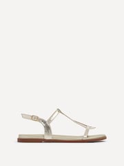Gold - Linzi Luxor Texturierte T-Bar-Sandalen​​​​​​​ - Bild 2 von 5