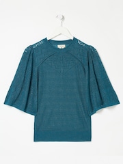 FatFace Green Angelina Top - Image 1 of 4