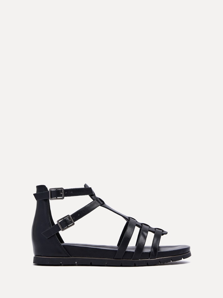 Linzi Black Tour Closed Back Gladiator Style Sandals - Image 2 of 5