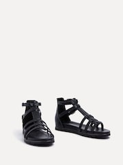 Linzi Black Tour Closed Back Gladiator Style Sandals - Image 3 of 5