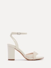 Linzi Nude Regina Block Heeled Sandals With Intertwined Front Straps - Image 2 of 5