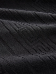 Dark Black 100% Cotton Vertical Stripe T-Shirt - Image 4 of 8