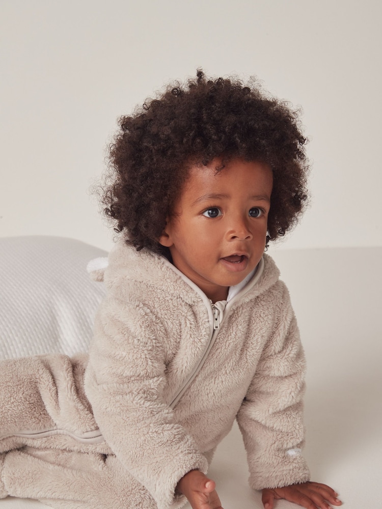 The White Company Pebble Fleece Romper - Image 1 of 5