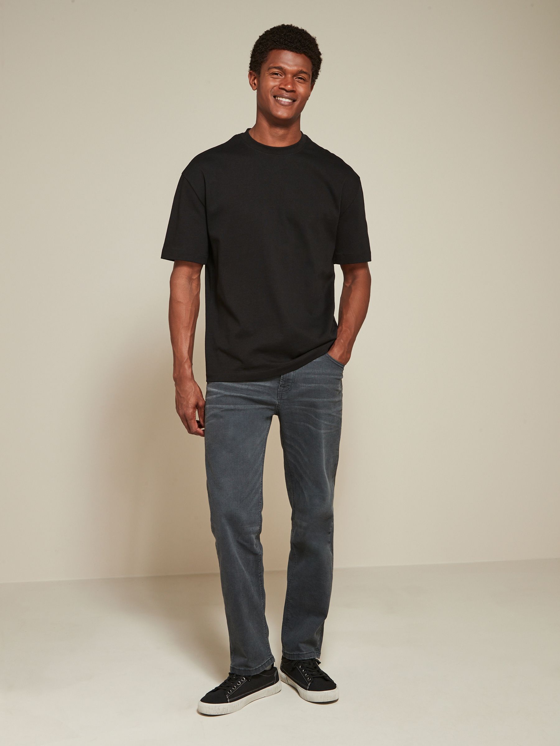 Buy White/Black/Navy Relaxed Fit Heavyweight T-Shirts 3 Pack