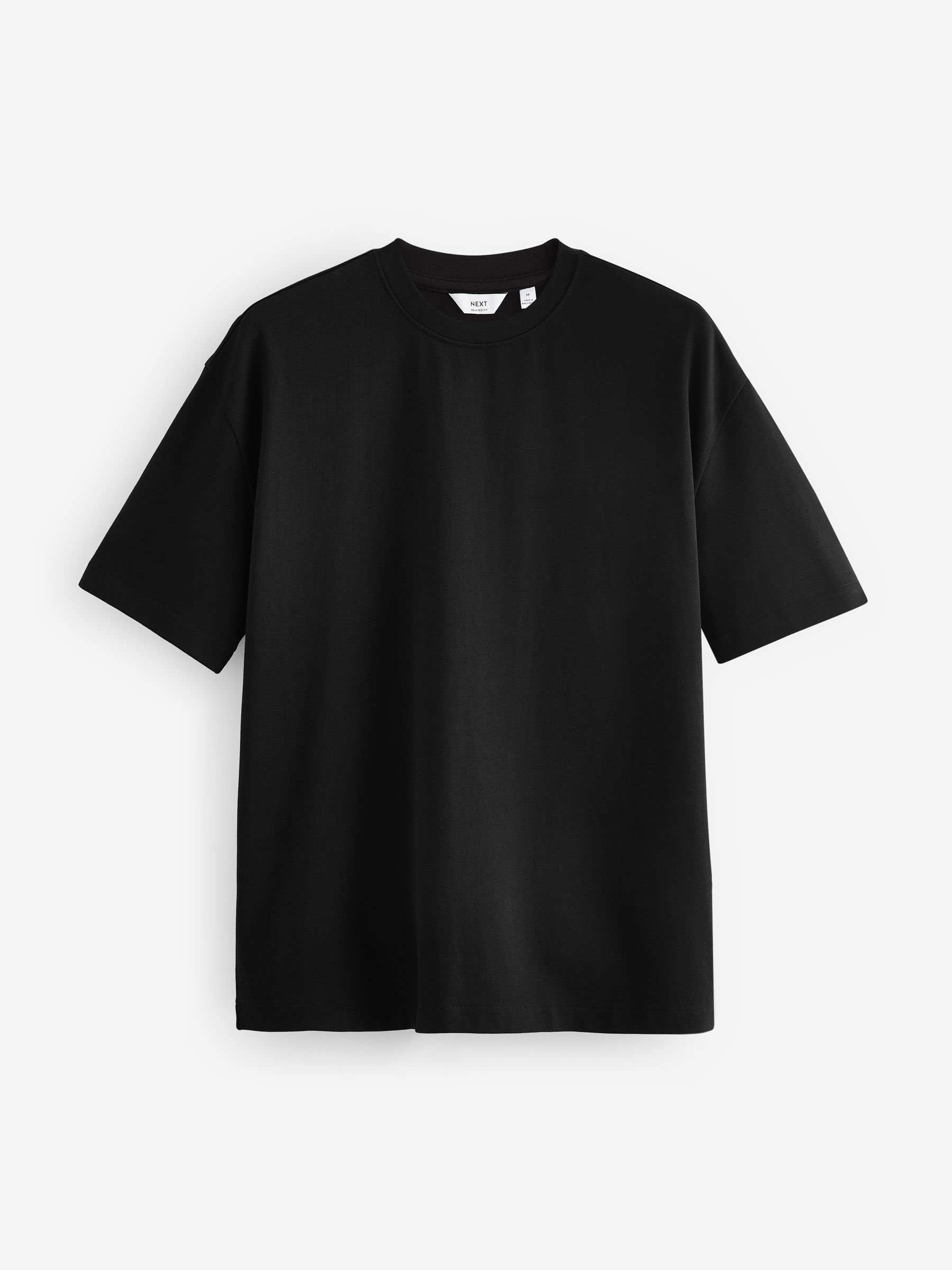 Buy White/Black/Navy Relaxed Fit Heavyweight T-Shirts 3 Pack from