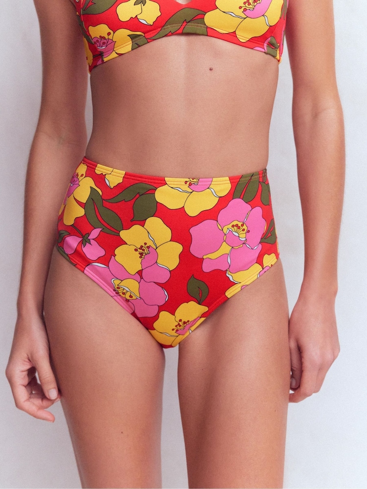 Boden Red High Waisted Bikini Bottoms - Image 2 of 4 Boden Red High Waisted Bikini Bottoms - Image 2 of 4