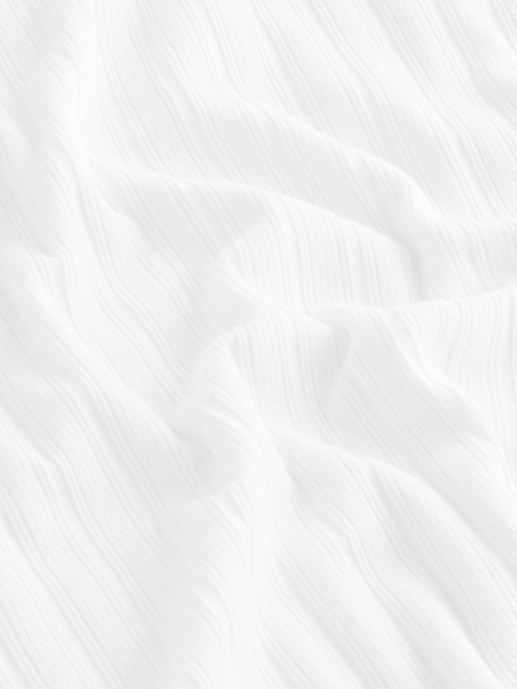 White Textured Ribbed Vest - Image 7 of 7 White Textured Ribbed Vest - Image 7 of 7