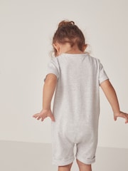 The White Company 100Серый джерси в полоску из хлопка с комбинезонами - Изображение 2 из 6