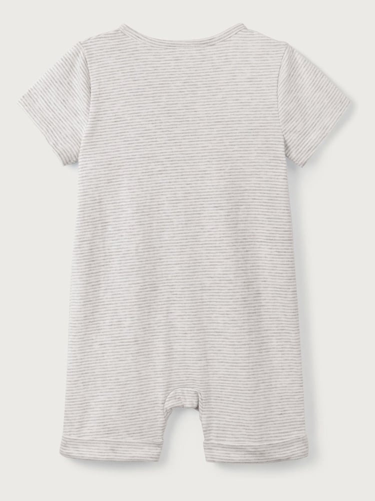 The White Company 100Серый джерси в полоску из хлопка с комбинезонами - Изображение 6 из 6