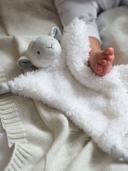 The White Company Lottie Lamb White Flat Comforter - Image 3 of 3