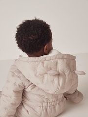 The White Company Natural Star Pebble Quilted Pramsuit - Image 2 of 6