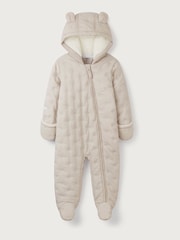The White Company Natural Star Pebble Quilted Pramsuit - Image 5 of 6