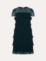 Phase Eight Dark Green Mimi Frill Mini Dress - Image 7 of 7