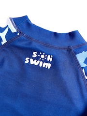 Синяя футболка с рашгардом Soliswim - Image 4 of 4