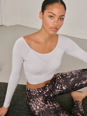Oyster Wrap Front Long Sleeve Top - Image 5 of 9