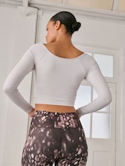 Oyster Wrap Front Long Sleeve Top - Image 6 of 9