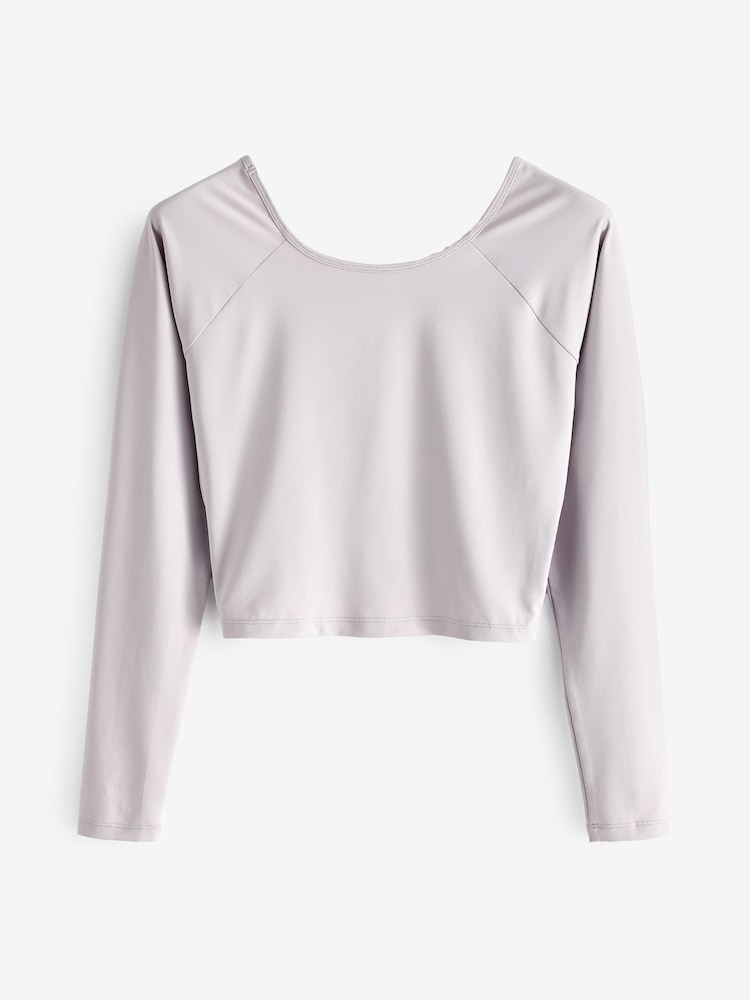 Oyster Wrap Front Long Sleeve Top - Image 8 of 9