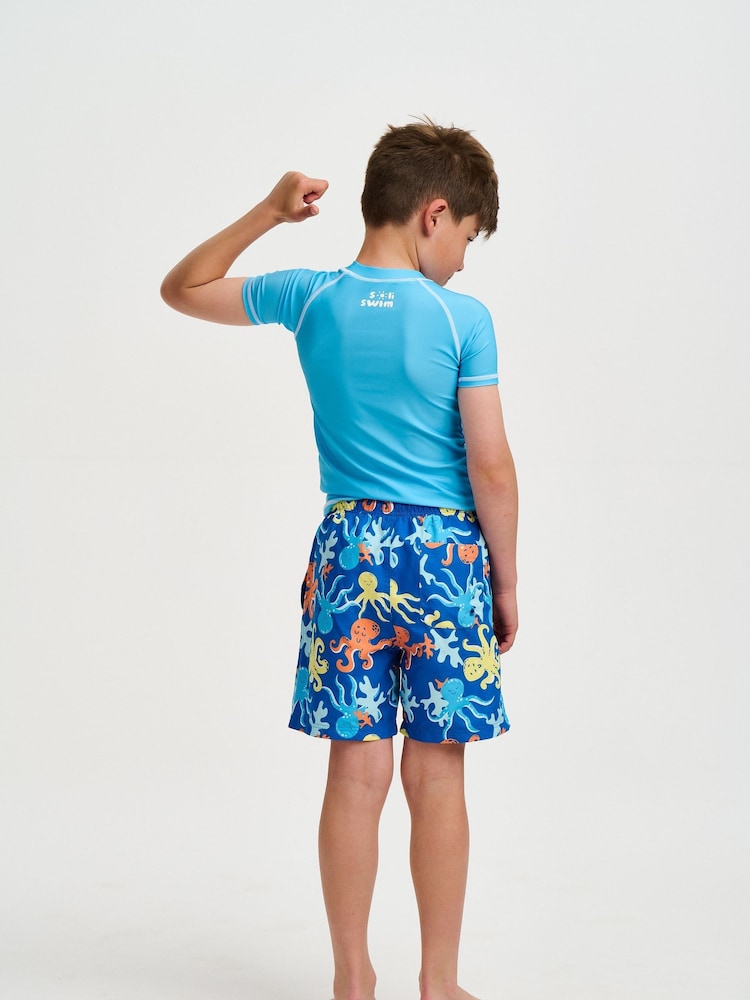 Soliswim Blue Beach Shorts - Image 2 of 7
