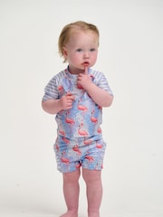 Soliswim Purple Rash Shirt And Shorts - Image 1 of 8