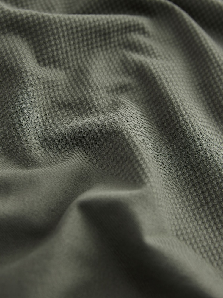 Forest Green Seamless Long Sleeve Crew Neck Top - Image 7 of 7