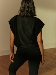 Black Borg Woven Patch Teddy Gilet - Image 2 of 9