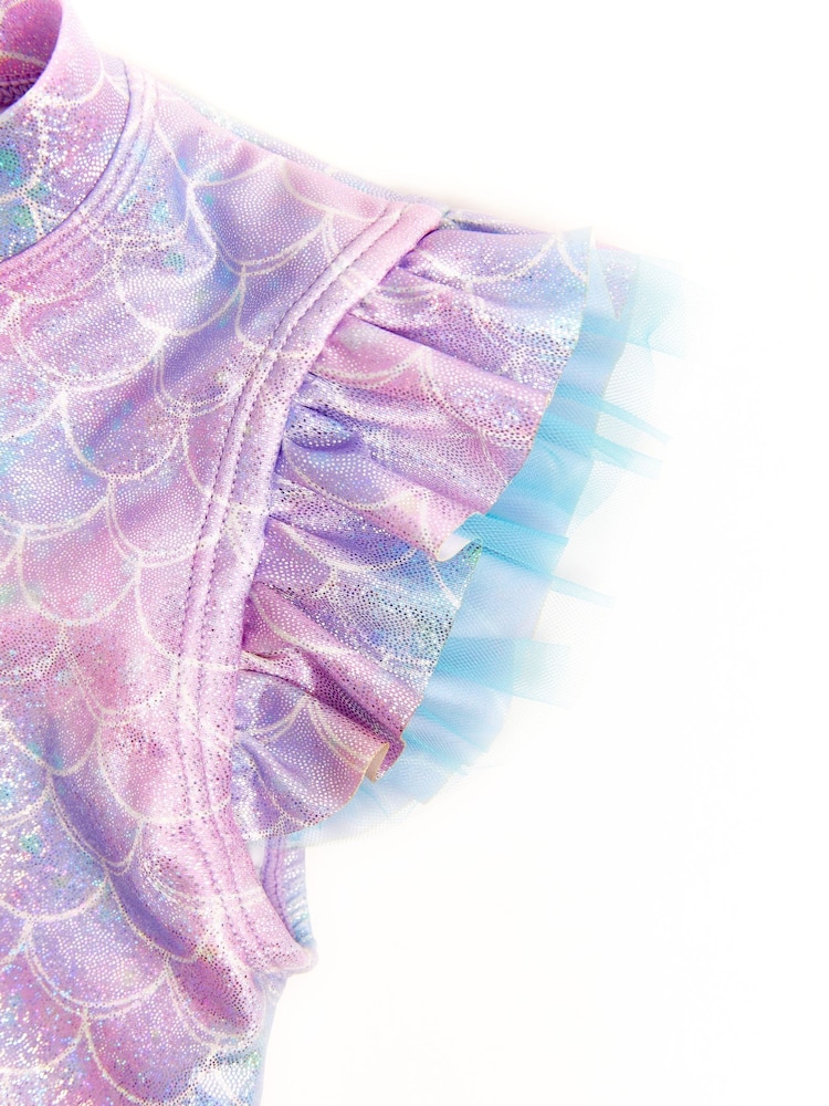 Soliswim Blue Metallic Mermaid Swimsuit - Image 8 of 8 Soliswim Blue Metallic Mermaid Swimsuit - Image 8 of 8