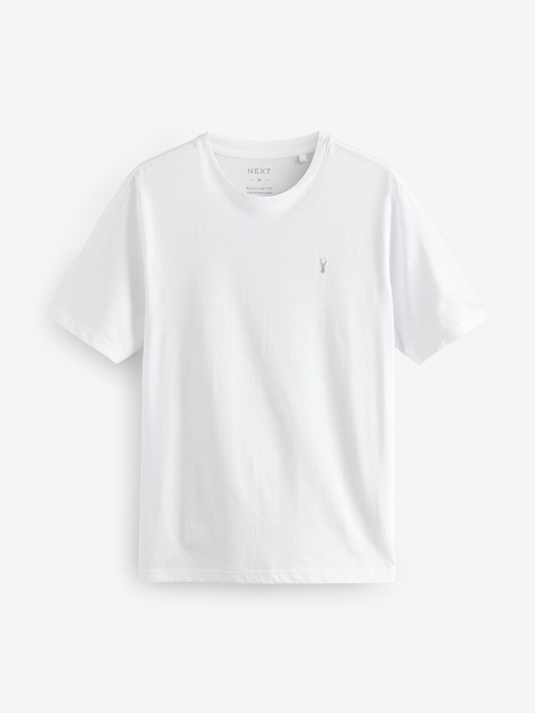 Blauw/marineblauw/wit/staal - Normale Pasvorm - Verpakking van 4 100% Katoenen T-shirts - Image 10 of 14