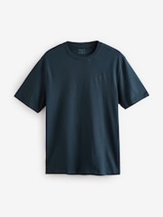 Blauw/marineblauw/wit/staal - Normale Pasvorm - Verpakking van 4 100% Katoenen T-shirts - Image 11 of 14