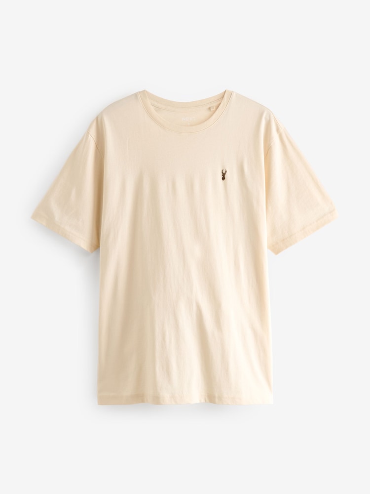 Ecru/Blue/Grape/Grey Regular Fit T-Shirts 4 Pack - Image 12 of 15