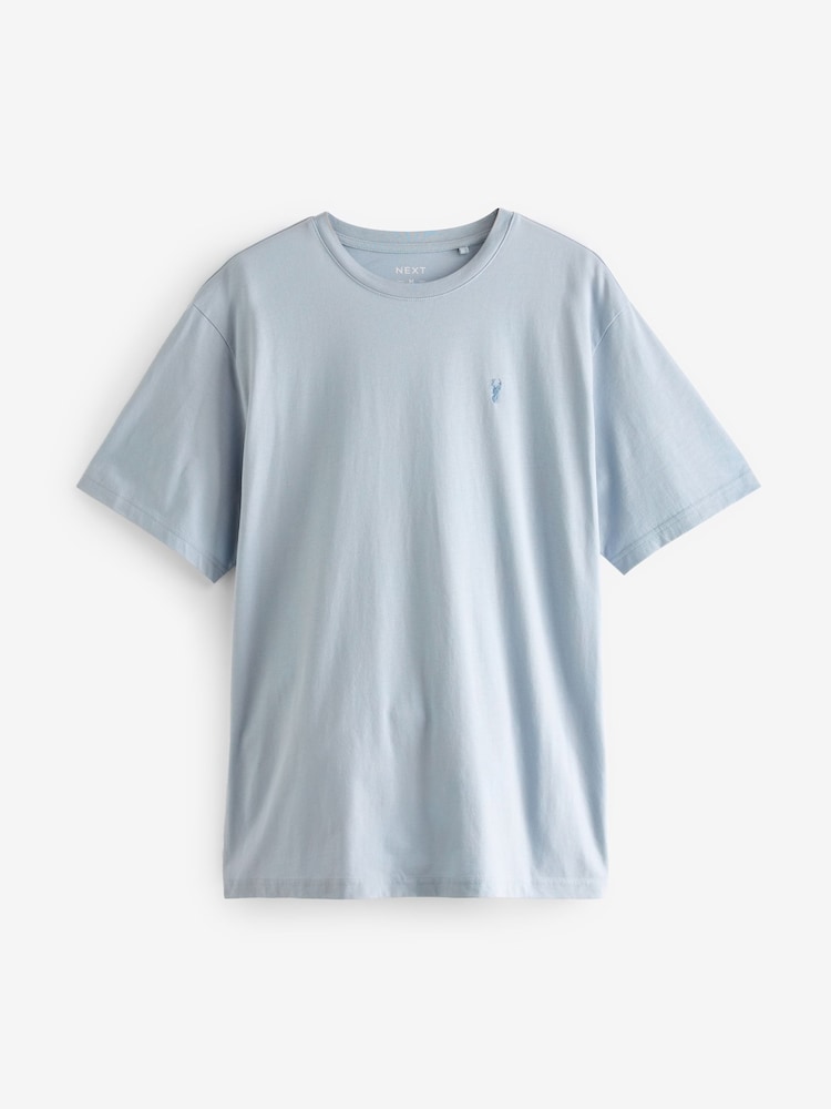 Ecru/Blue/Grape/Grey Regular Fit T-Shirts 4 Pack - Image 13 of 15