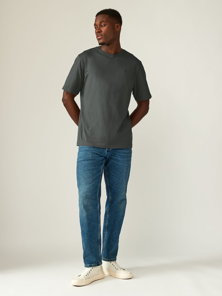 Ecru/Blue/Grape/Grey Regular Fit T-Shirts 4 Pack - Image 8 of 15