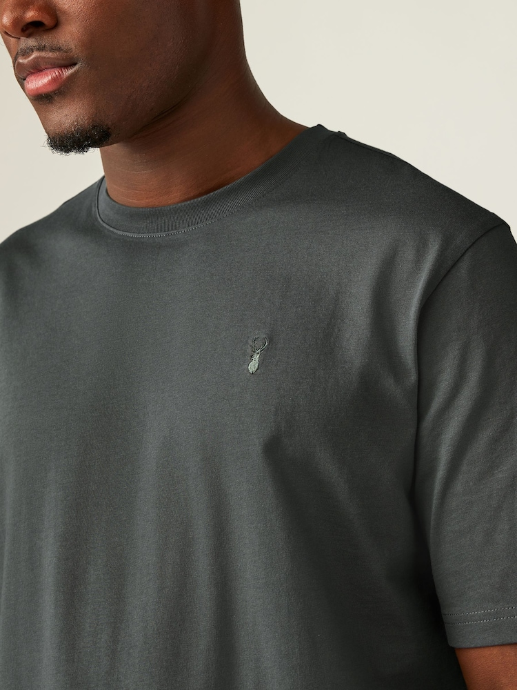 Ecru/Blue/Grape/Grey Regular Fit T-Shirts 4 Pack - Image 9 of 15