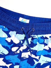 Soliswim Blue Swim Beach Shorts - Image 7 of 8