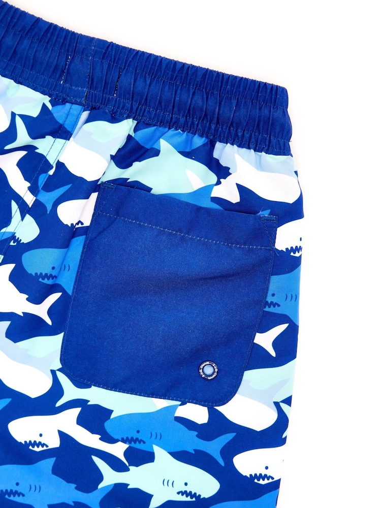 Soliswim Blue Swim Beach Shorts - Image 8 of 8