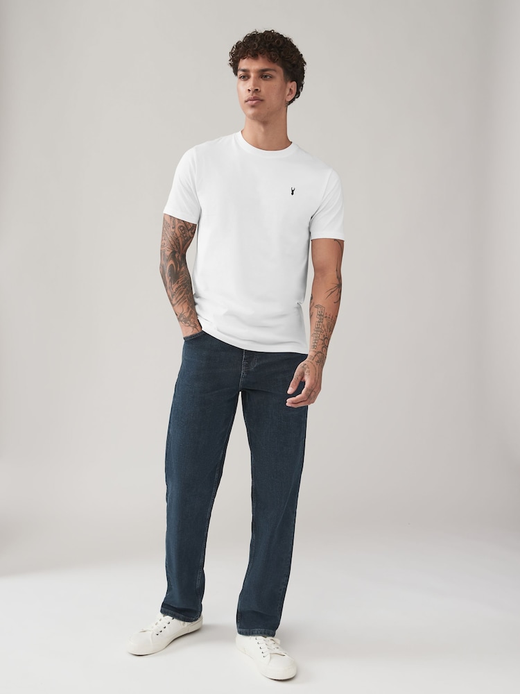 Noir/Burgs/White/Gris - Ajustement régulier - T-shirt en coton 100% 4 Paquet - Image 7 of 15