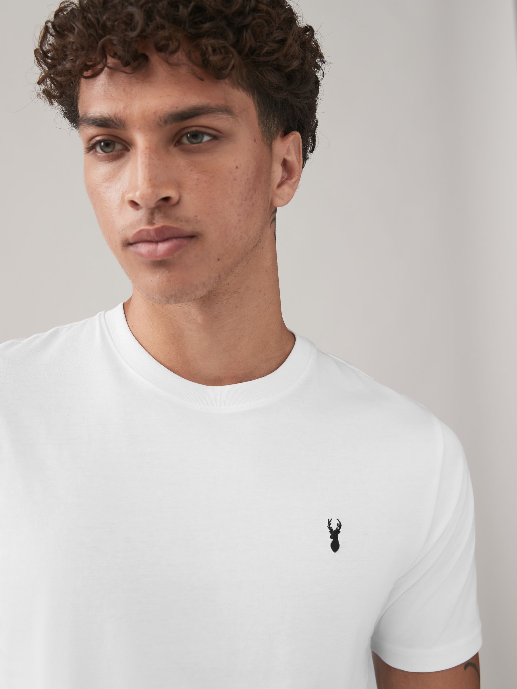 Buy Black/Burg/White/Grey Regular Fit 100 Cotton TShirts 4 Pack from the Next UK online shop