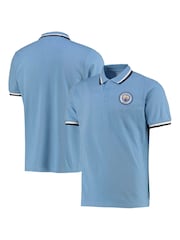 Fanatics Blue Manchester City Tipped Polo Shirt - Image 1 of 3