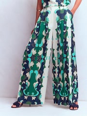 Boden Cream Regent Wide Leg Trousers - Image 4 of 6