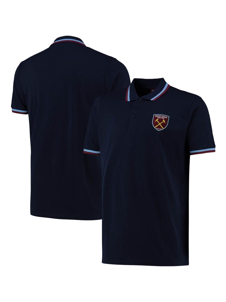 Fanatics Blue West Ham United Tipped Polo Shirt - Image 1 of 3