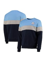 Fanatics Grey Manchester City Panel Crew Sweatshirt - Image 1 of 3