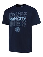 Fanatics Blue 100% Cotton Manchester City Graphic T-Shirt - Image 1 of 3