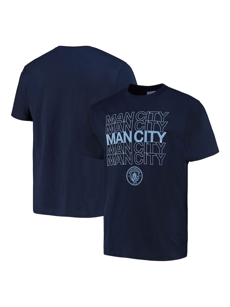Fanatics Blue 100% Cotton Manchester City Graphic T-Shirt - Image 3 of 3 Fanatics Blue 100% Cotton Manchester City Graphic T-Shirt - Image 3 of 3