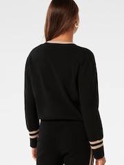 Forever New Black Hattie V-Neck Co-Ord Knit Jumper - Image 2 of 5