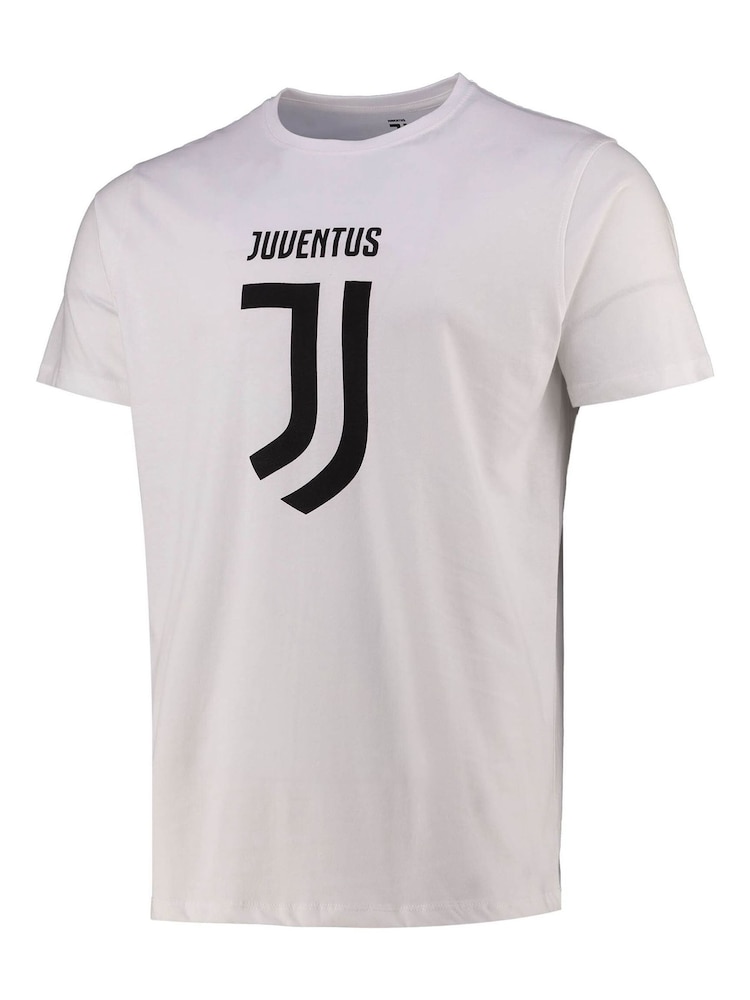 Fanatics 100% Cotton Juventus Crest White T-Shirt - Image 2 of 3 Fanatics 100% Cotton Juventus Crest White T-Shirt - Image 2 of 3