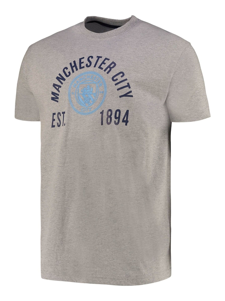 Fanatics Grey 100% Cotton Manchester City Graphic T-Shirt - Image 2 of 3