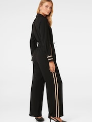 Forever New Black Asher Side Stripe Jumpsuit - Image 2 of 4
